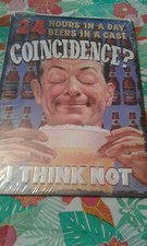 Metal Sign Humor Funny 16 x 12 inch.24 Beers.FREE SHIPPING.