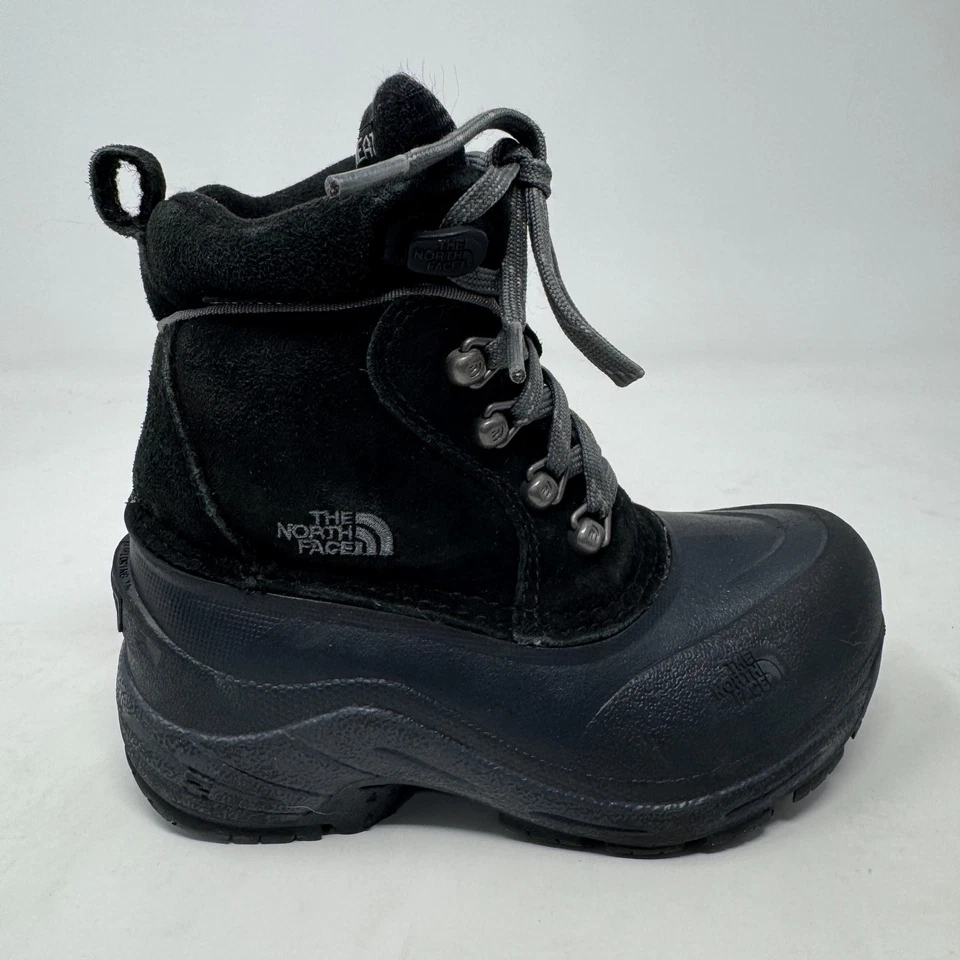 The North Face Black Insulated Waterproof Traction Sole Winter Boots Boy's 11 - Image 2 of 4