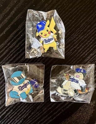 LA Dodgers Pokémon Pikachu Snorlax Squirtle Hat / Collectors Pins (3 Pin Bundle)