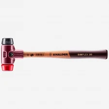 Halder Simplex Mallet with Black Rubber/Red Plastic Inserts and Cast Iron Housin