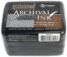 Tim Holtz Distress Archival Ink Pad Set 4 Classic Colors Waterproof Acid Free