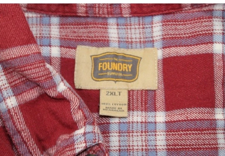 Mens 2XLT Lot Of 2 Various Brands Flannel Long Sleeve Button Down Shirts TALL - Image 4 of 4