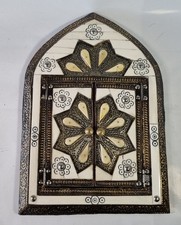 Ornate Vintage Morrocan Wall Mirror With Doors Decorative