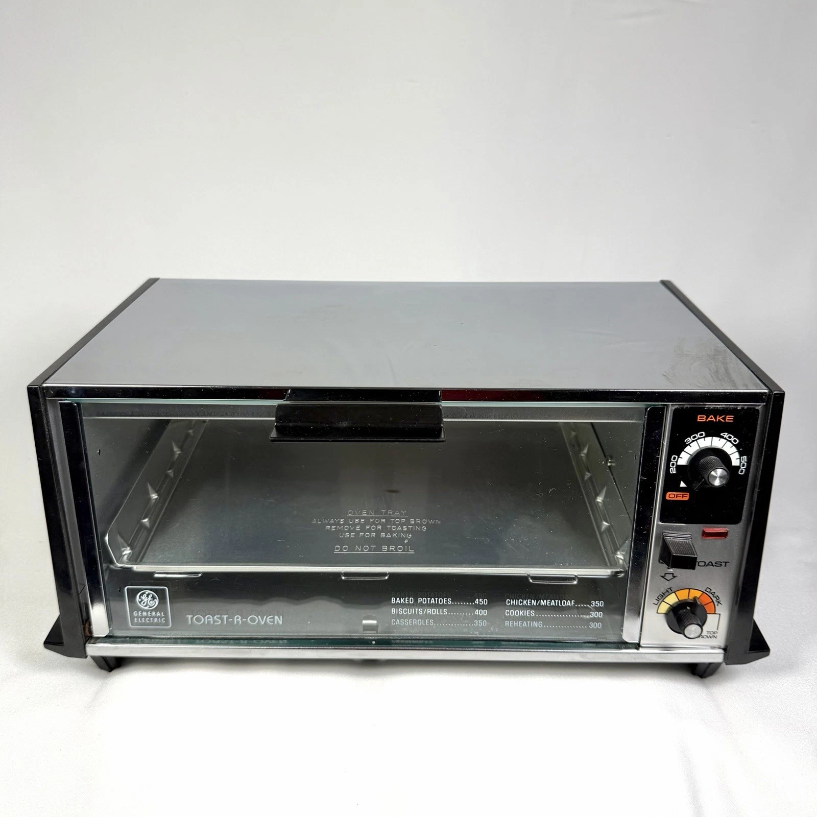 Vintage General Electric Toast-R-Oven Bake Chrome Toaster A8T104 WORKS MINT