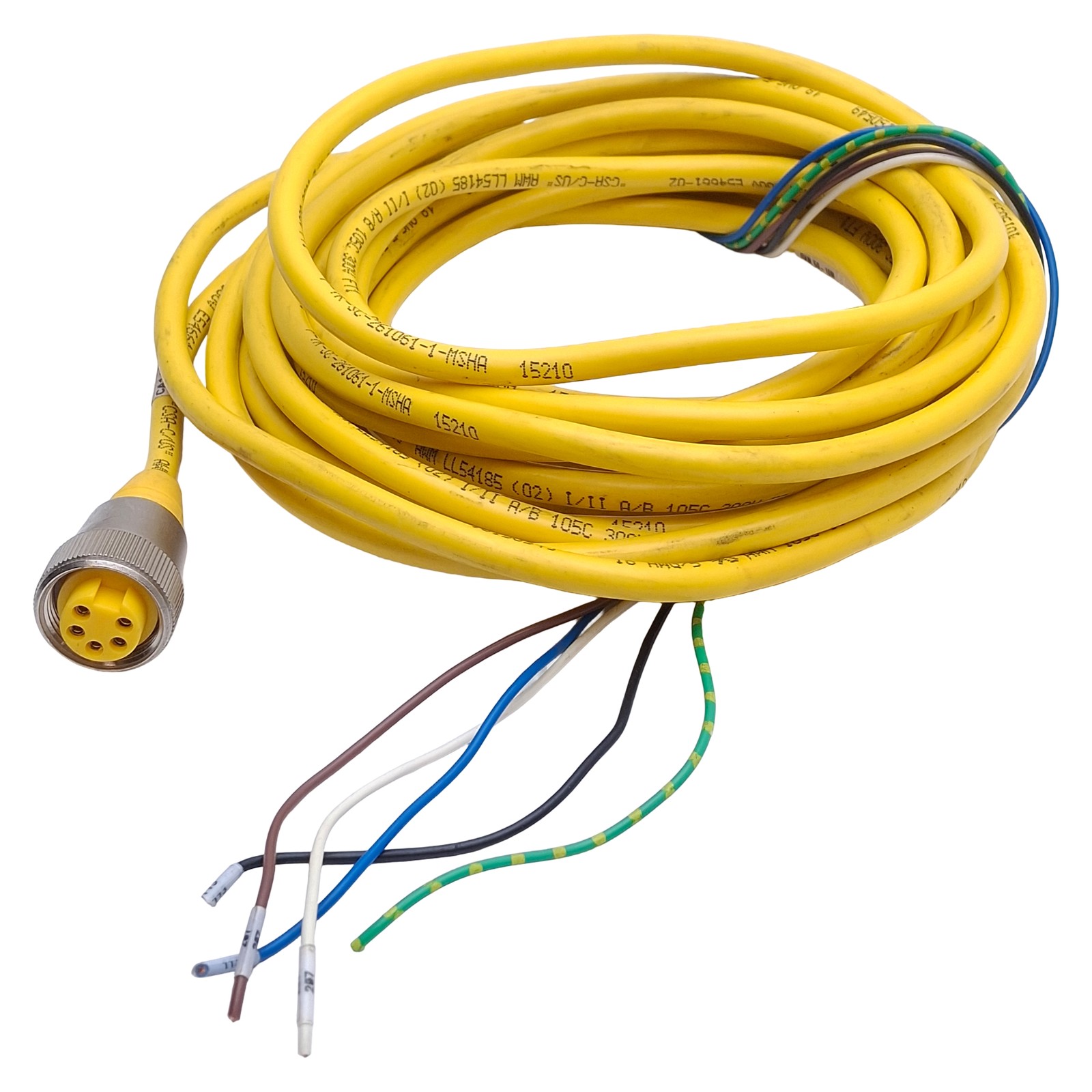 Turck RKM 50-10M Single Ended Cordset 7/8in-16UN 5-Pin Minfast Female, 21ft