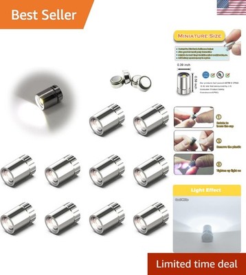 Miniature LED Spotlight Set - 10 Battery-Powered Lights for Creative Spaces