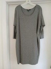 DKNY NWOT Heathered Gray Viscose Blend Knit Shift Dress Medum