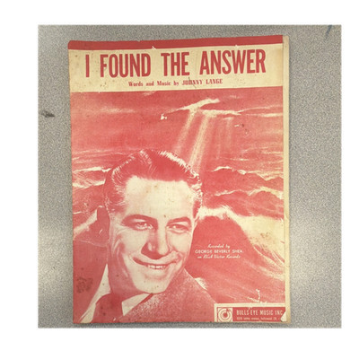 Bulls-Eye Music Inc G. Schirmer I Found the Answer Life's Twilight To You Piano
