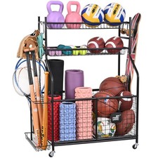 Sports Equipment Garage Organizer,Garage Ball Storage for Sports Gear and Toy...