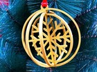 2 Pcs Snowflake Fidget Christmas Tree Ornament – Plastic Interactive Xmas Decor