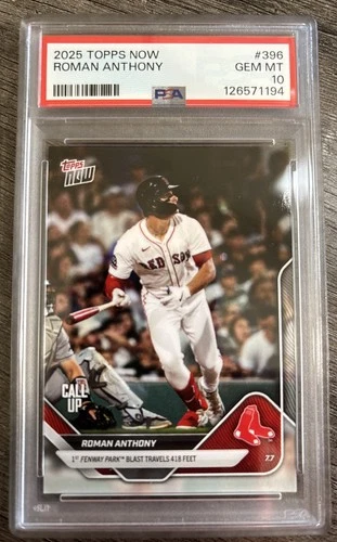 New Listing2025 Topps Now  Roman Anthony Red Sox Card 1st HR Psa 10