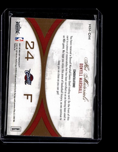 2007-08 Fleer Hot Prospects Hot Materials #HM-DM Donyell Marshall - Picture 2 of 2