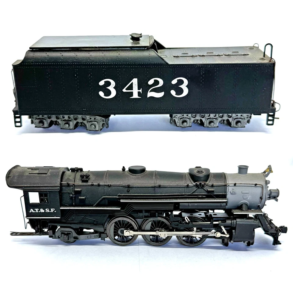 Rivarossi HO Scale ATSF Santa Fe 4-6-2 Heavy Pacific Steam Locomotive #3423 - Image 3 of 4