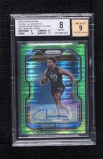 2020 Panini Prizm Rookie Neon Green Pulsar Jeremy Chinn #367 BGS 8 Auto 0yn1