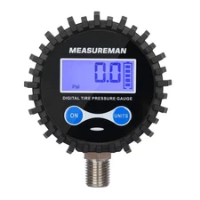 2-1/2 Dial Size Digital Air Pressure Gauge with 1/4 NPT Bottom Connector and Pro