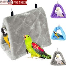 Bird Parrot Zoon Nest Warm Hanging Cave Cage Practical Plush Hut Tent Bed Winter