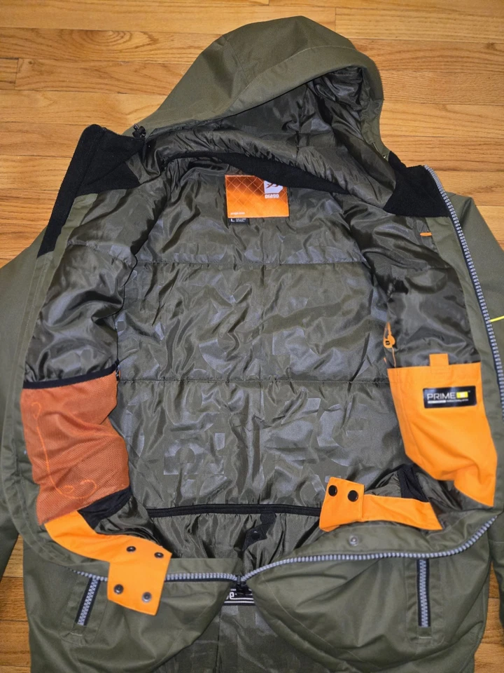 Chaqueta de esquí Orage verde oliva/amarillo talla grande Foto 4 de 4