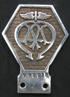 Sehr seltene kleine AA Industrieauto Plakette (V 75213)