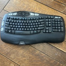 Logitech K350 Comfort Wave Wireless Keyboard NO USB DONGLE Tested and Working