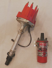 Msd 85551 Pro Billet Chevy Distributor  Msd Coil 8203 Mag Triggerhei Red Cap