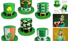6 Pack St Patricks Day Hats St. Patrick's Day Top Hats Irish Party Hats