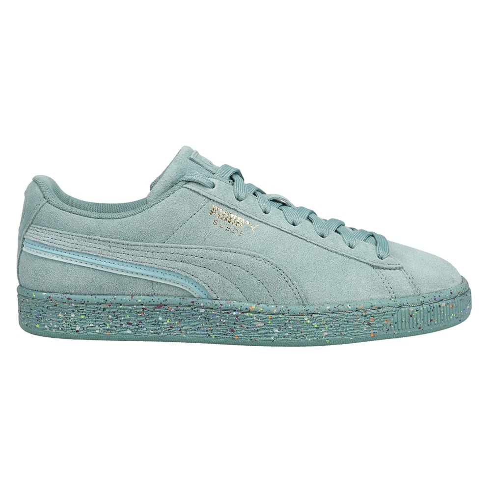 PUMA Suede Mono Triplex Lace Up Mens Blue Sneakers Casual Shoes 38685203