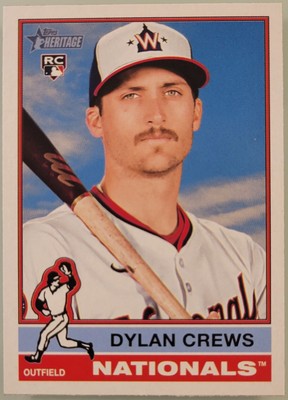 2025 Topps Heritage Dylan Crews RC SSP Flipped Bat Variation  1:481  Nationals