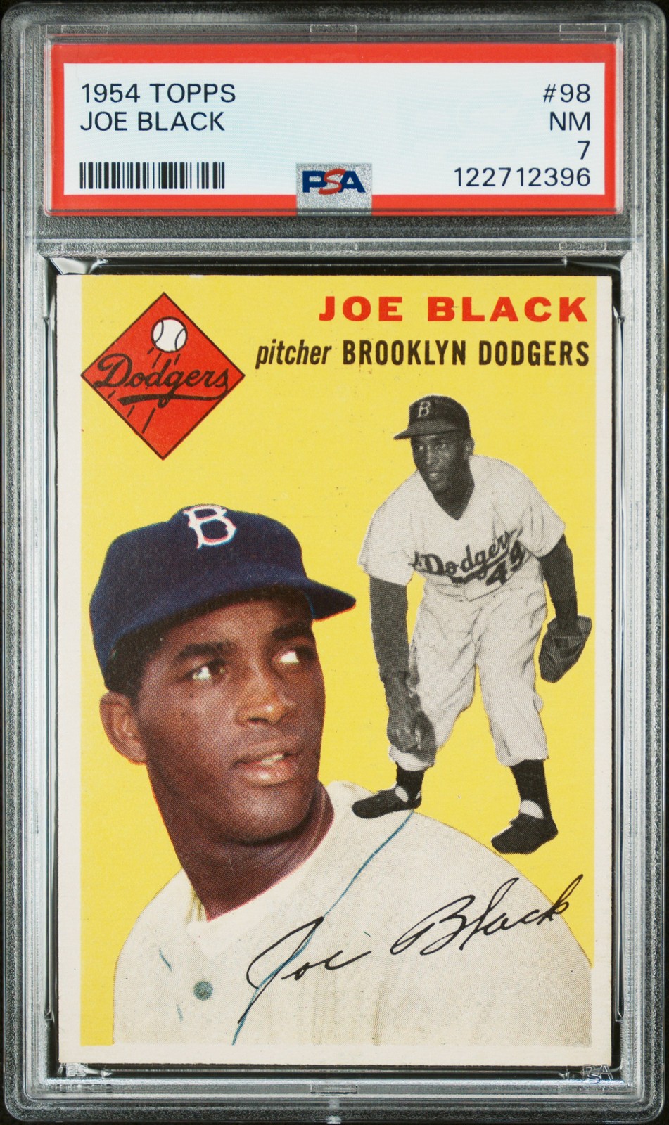 1954 TOPPS #98 JOE BLACK PSA 7
