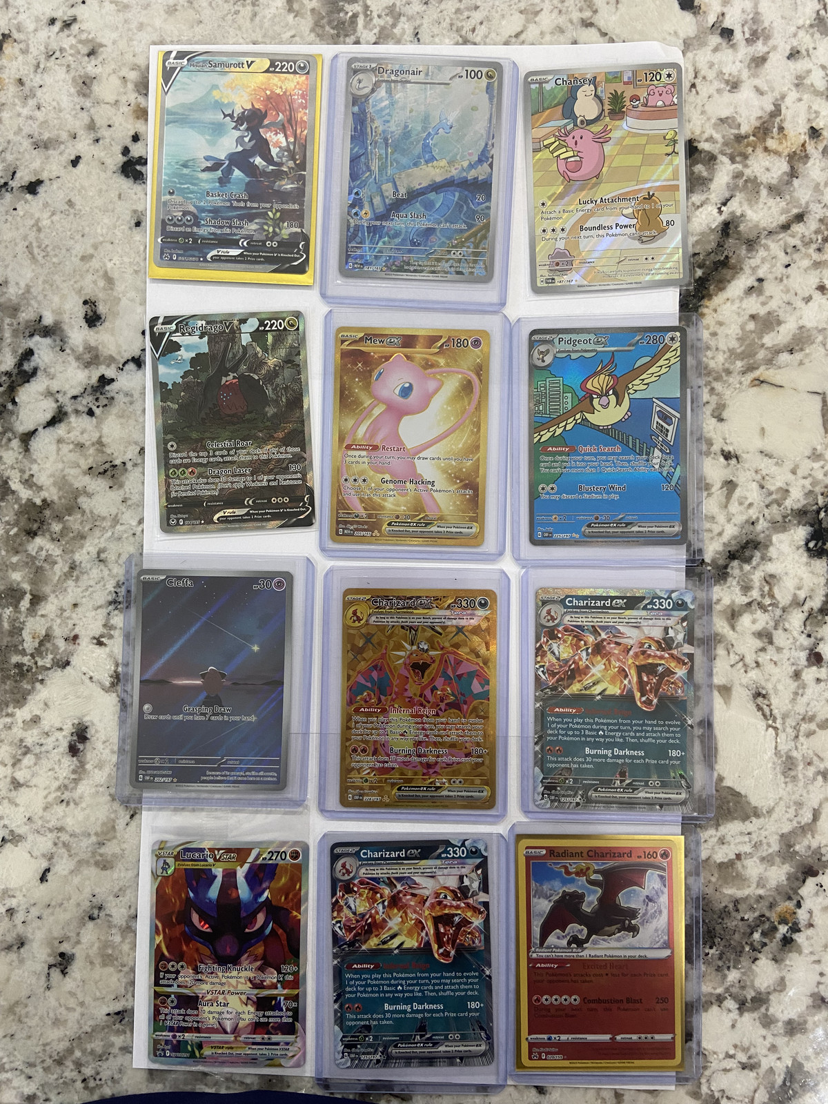 13x pokemon card bundle- 4x Charizard, Gold Charizard, Mew ex, Alt arts - MINT