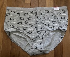 Plus Size 18/20 Lane Bryant Cacique Full Brief Cotton Panty Gray Football Score