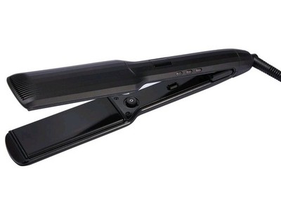 JRL Ceramic Midnight Shine Straight & Curl Iron Curly Straight Hair Straightener XL