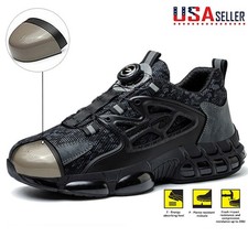 Best Work Boots Steel Toe Shoes Breathable Sneakers Anti-smash Mens Shoes 8-12