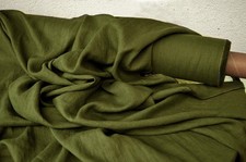Natural Linen Fabric By The Yard Soft Washed Flax Sewing Material Clothing 58"
