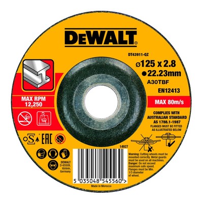 DEWALT High Performance Trennscheibe Metall gekröpft 125x2,8mm
