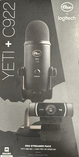 Logitech Blue Microphones Yeti USB Microphone Blackout Plus C922 Pro