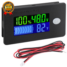 48V Golf Cart Battery Meter LCD Display Lithium Battery Monitor 10-100V