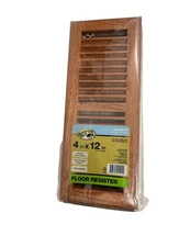 Hampton Bay Floor Register4x12 Medium Oak Finish New 1002 958 470 Vent Cover