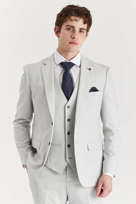 Herren Silber Leichtgewicht Sommer Einreiher Blazer Paul Andrew
