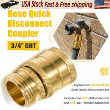 22729 Hose Quick Disconnect Set Heavy-Duty Brass for Dramm Spigots, Nozzles