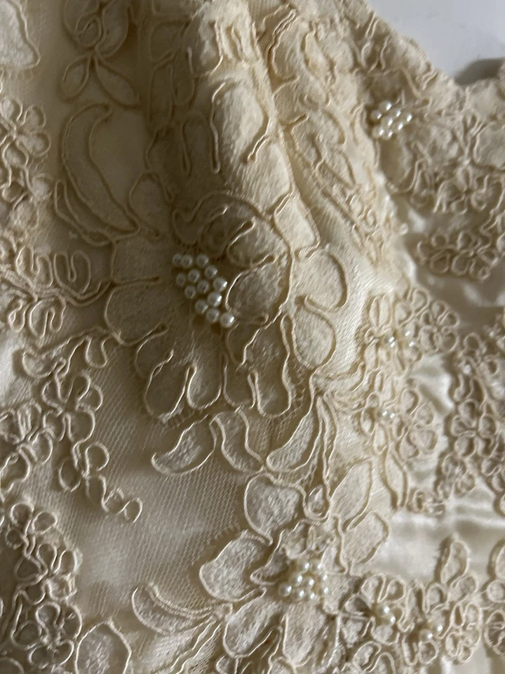 100 Year Old Vintage Victorian Wedding Gown - Image 4 of 4