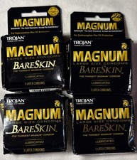 Trojan Magnum Premium Lubricated Condom, Large  (4Boxes) (12 Condoms)