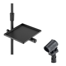 u-mount Mic Stand Utility Tray Shock-Mount Wireless Mic Clip Vocal Bundle
