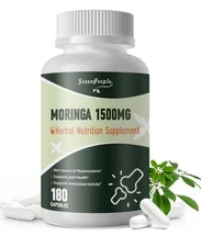 Green People MORINGA 15000MG Herbal Nutrition Supplement, 180 Capsules