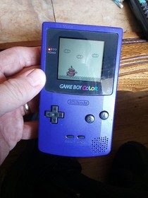 Gameboy Color grape purple Nintendo+ Warioland Super Mario Land 3 Bundle 