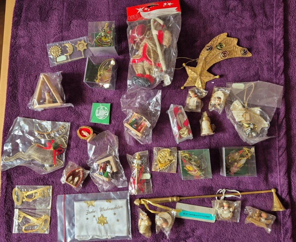 Weihnachtsschmuck/Weihnachtsdeko Kellerfund, teilweise recht alt, ungebraucht