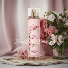 New Bath  Body Works Pink Chiffon Fragrance Mist Body Spray Splash 8Oz