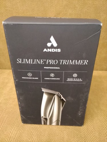 Andis Slimline Pro Schnur-/Akku-Barttrimmer D-8, T-Blade, CHROM, 32810(1)