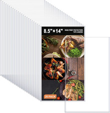 25-Pack 8.5"x14" Rigid Clear Plastic Sheet Protectors, Top-Loading Covers for Le