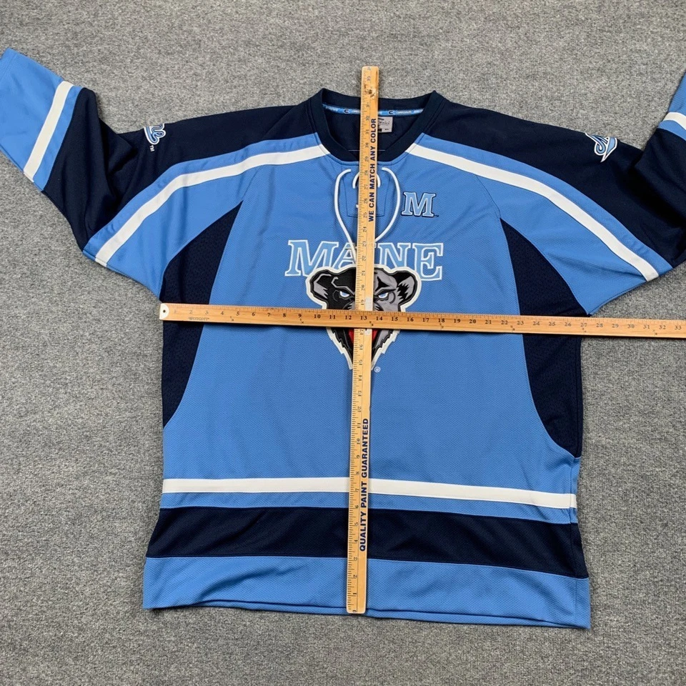 Camiseta deportiva de hockey Maine Black Bears para hombre XL azul correa de lucha Coliseo atletismo Foto 3 de 4