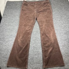 Eddie Bauer Corduroy Pants Womens 18 Tall Brown Flare Leg 90s Vintage Style